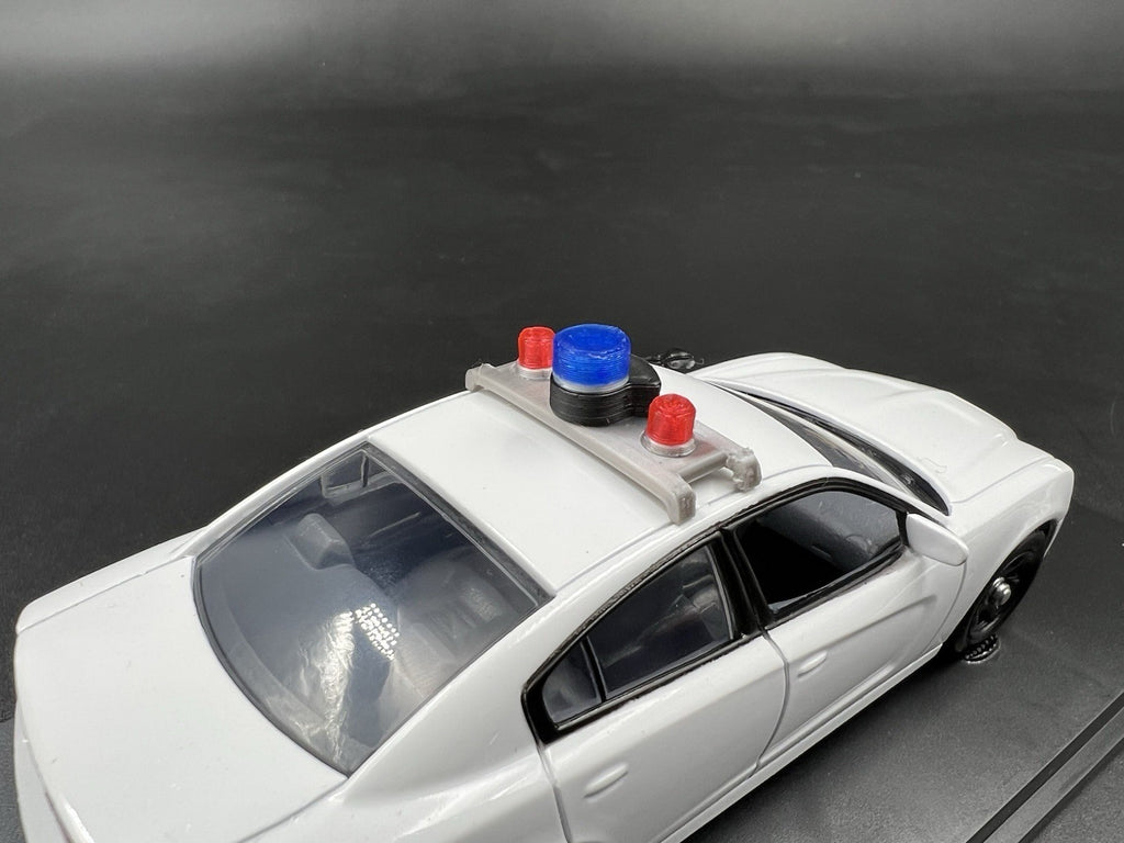 1/43 Vintage Red Beacon Blue Beacon With Siren Speaker Lightbar Police11