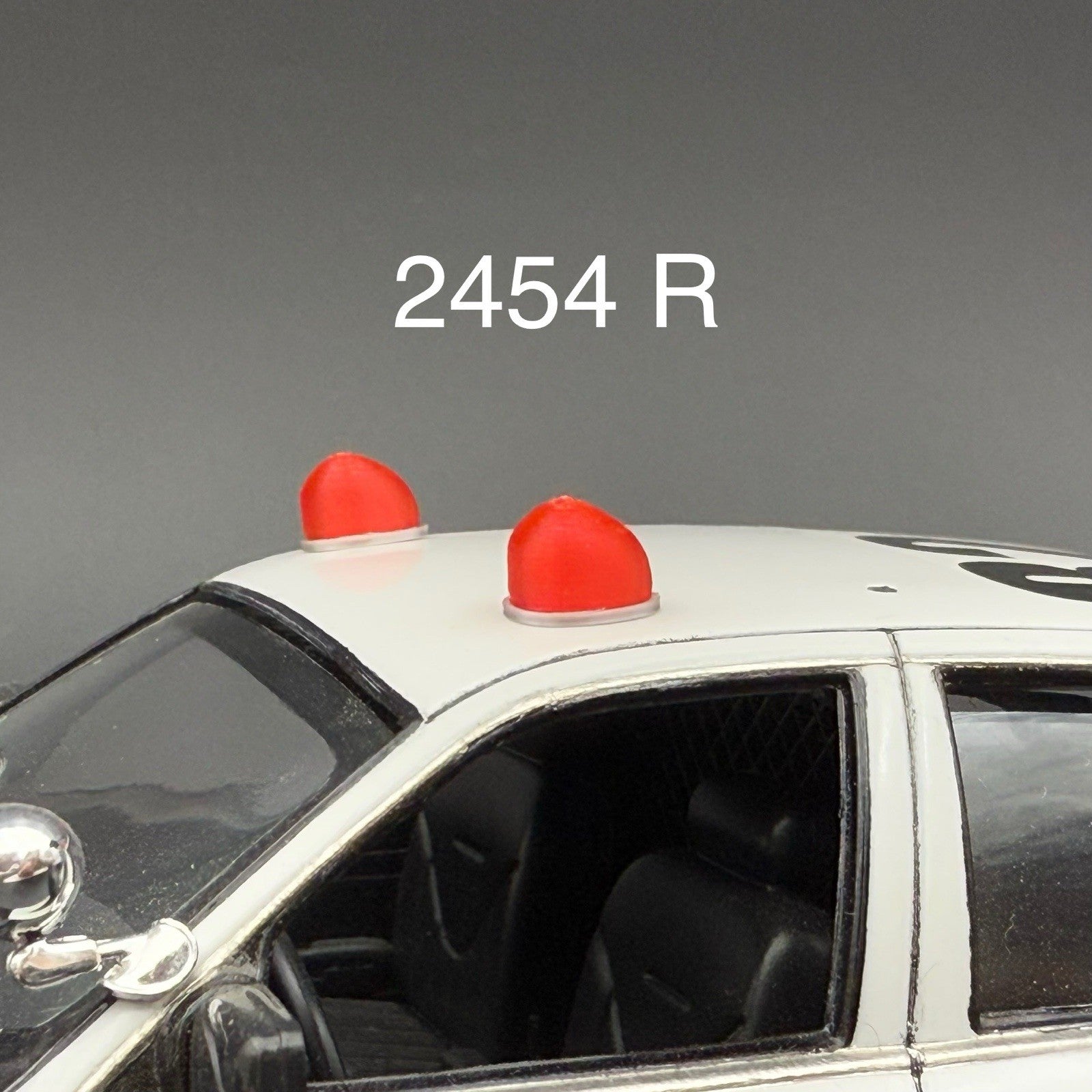 2Pack 1/24 25 LED Ready Red Fire Ball Teardrop Beacon Kojak Starsky Hutch Police0