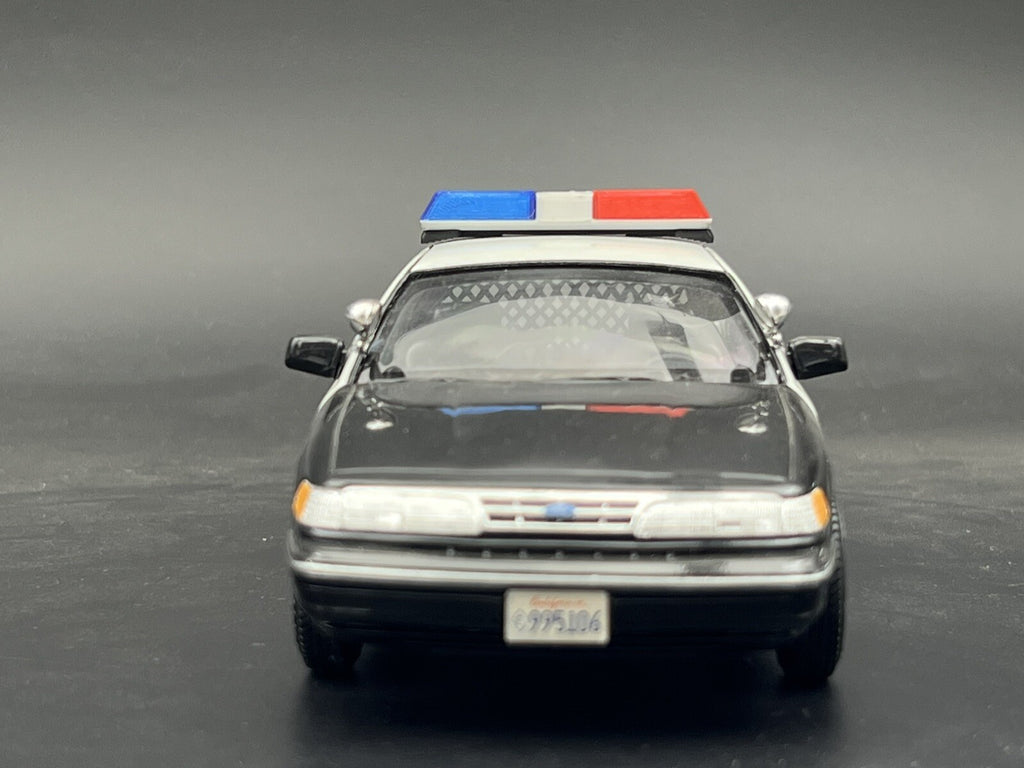 1/24 25 27 Blue Chrome Red Code 3 LP6000 Lightbar W Internal Lens Police Sheriff11