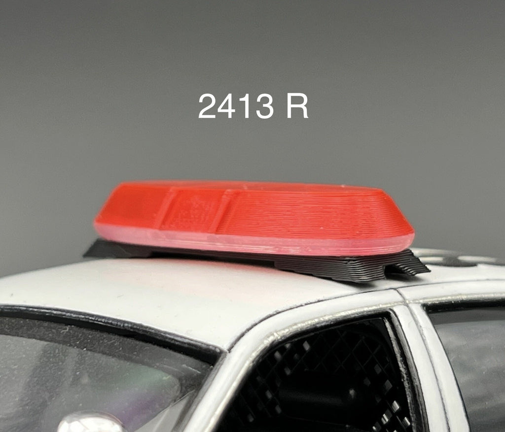 1/24 25 Red Federal Signal Vista Lightbar Fire State Police Trooper Sheriff EMS0