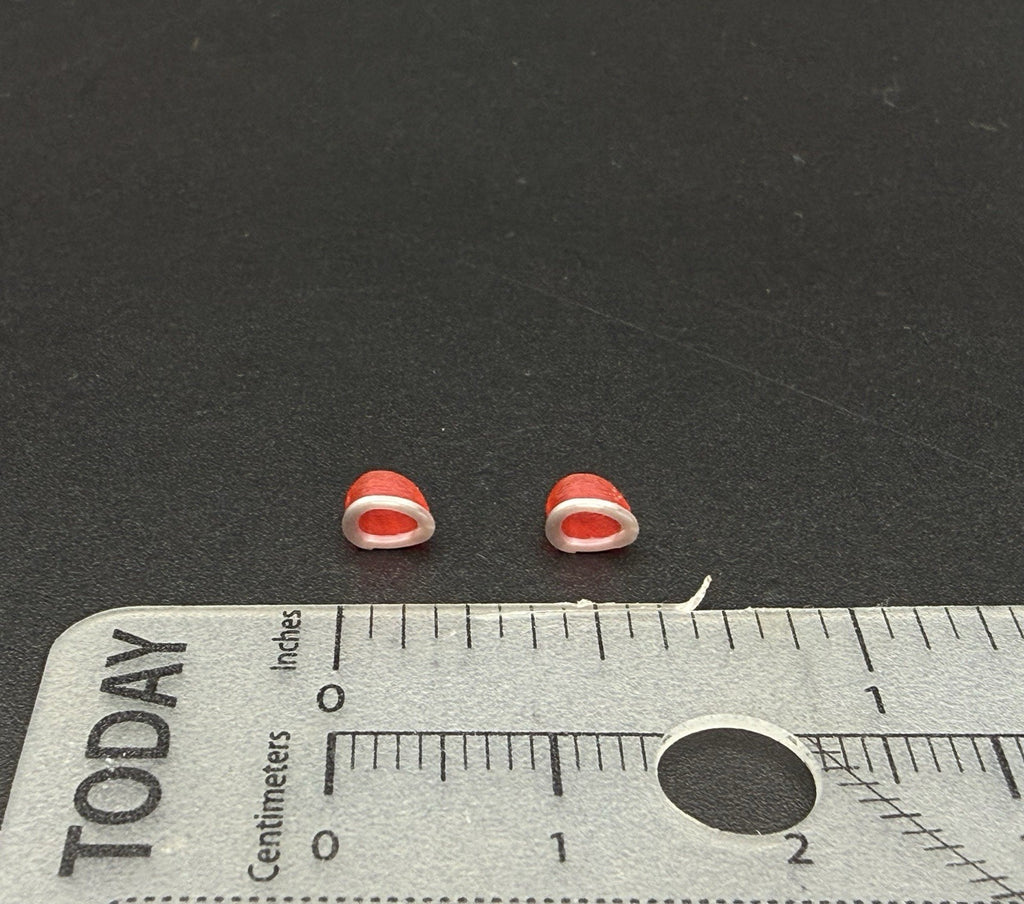 2-Pack 1/43 LED Ready Red Fire Ball Teardrop Beacon Kojak Police 4348 R Hollow1