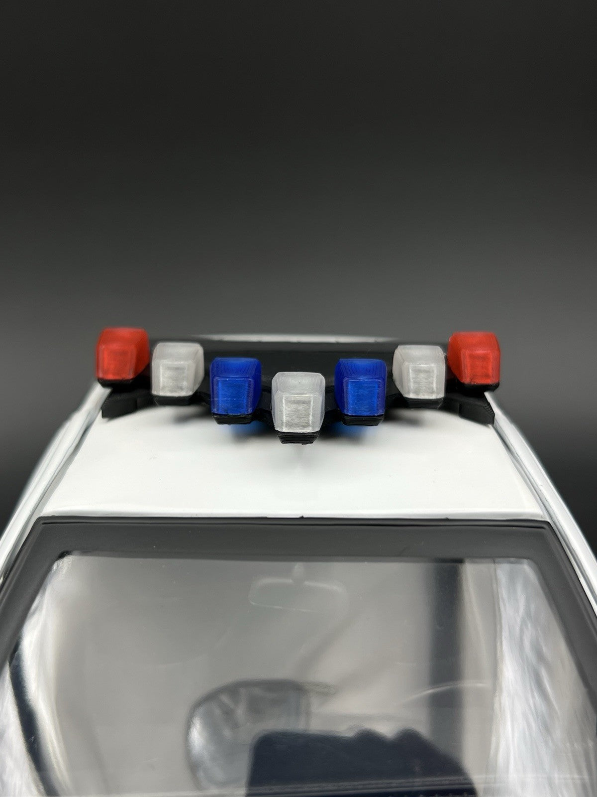 1/18 LED Ready Blue Red Federal Signal Vector Vision Lightbar Police Car LVMPD11