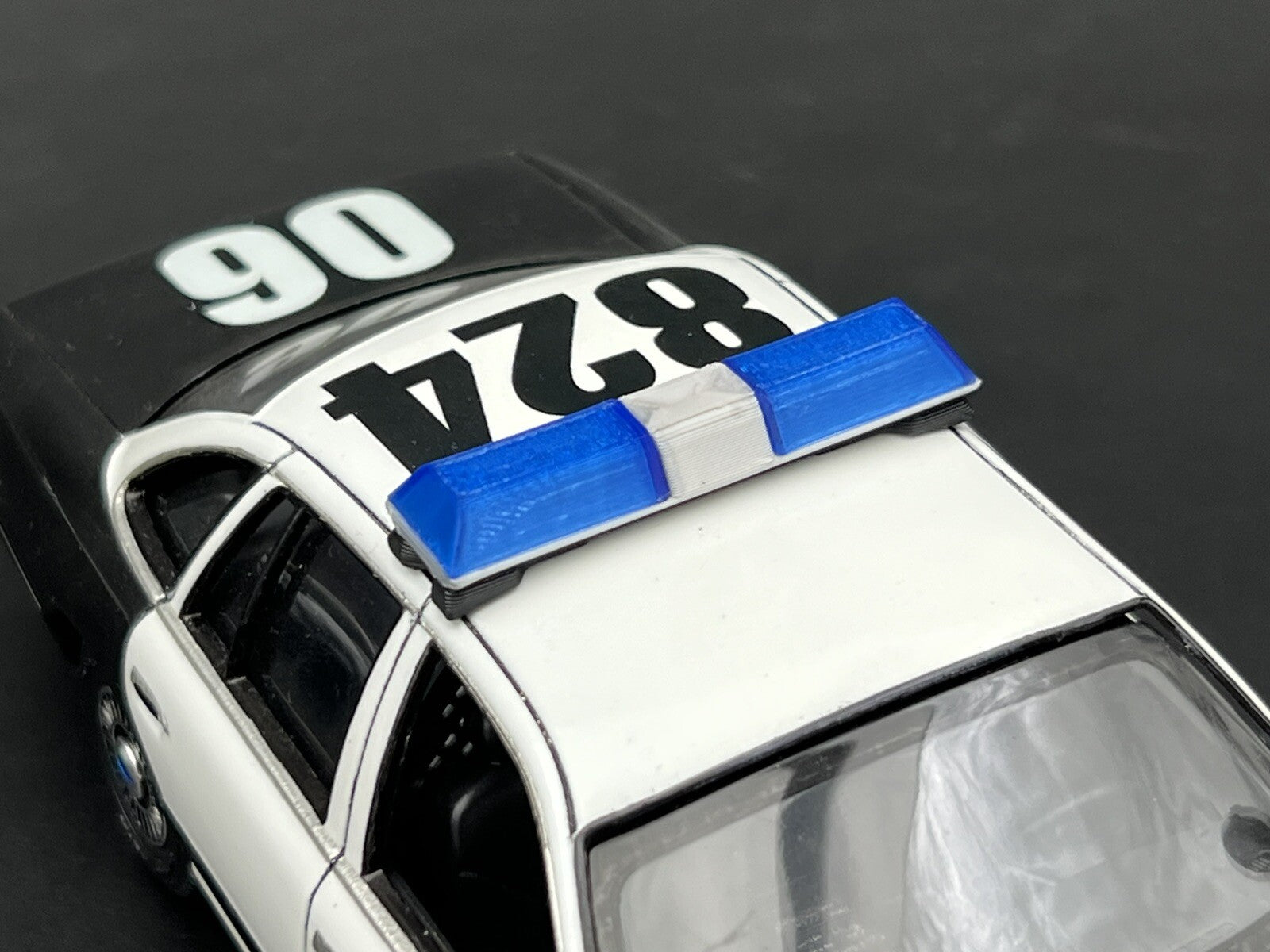 1/24 25 27 Blue Chrome Code 3 LP6000 Lightbar W/ Internal Lens Police Sheriff8