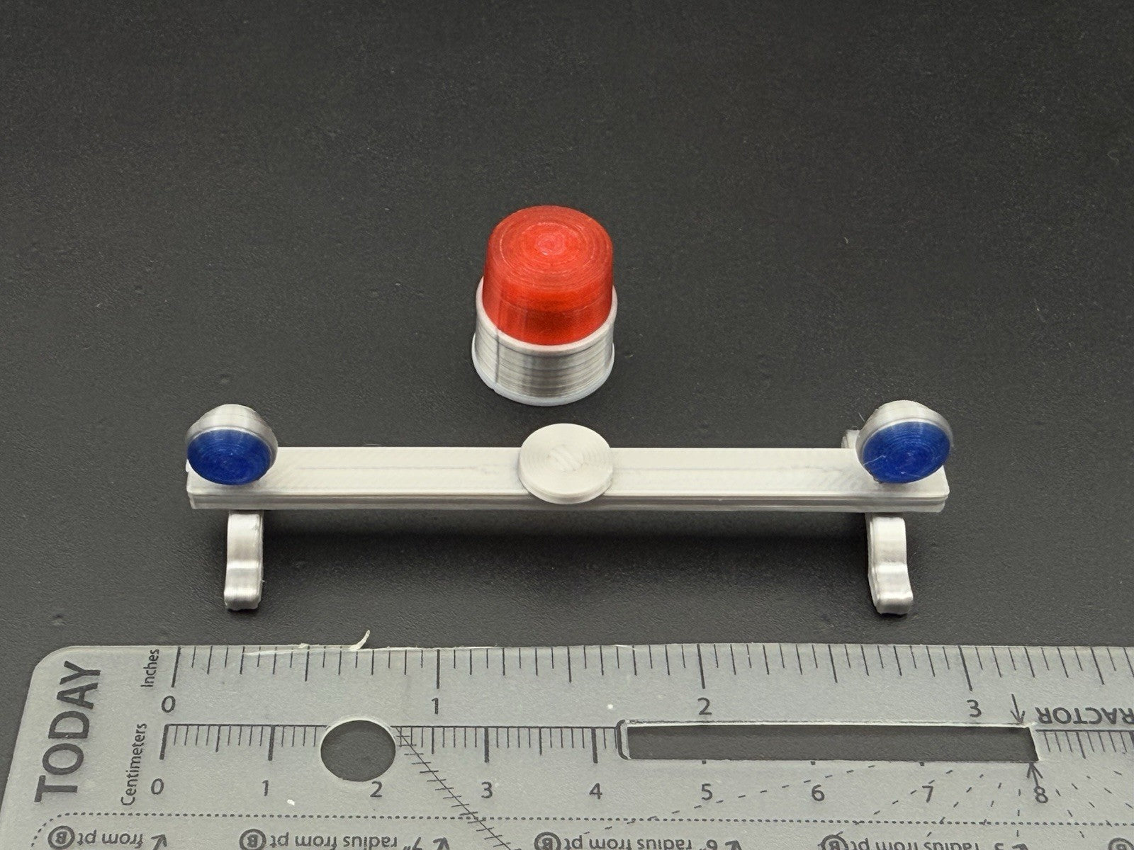 1/24 25 Scale Visibar CJ 184 284 Blue Beacon Red Lollipop Police Light 2456BRB9