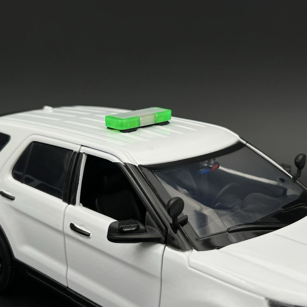 1/18 Mini Whelen Edge Lightbar Clear Green Gray Top Cover11
