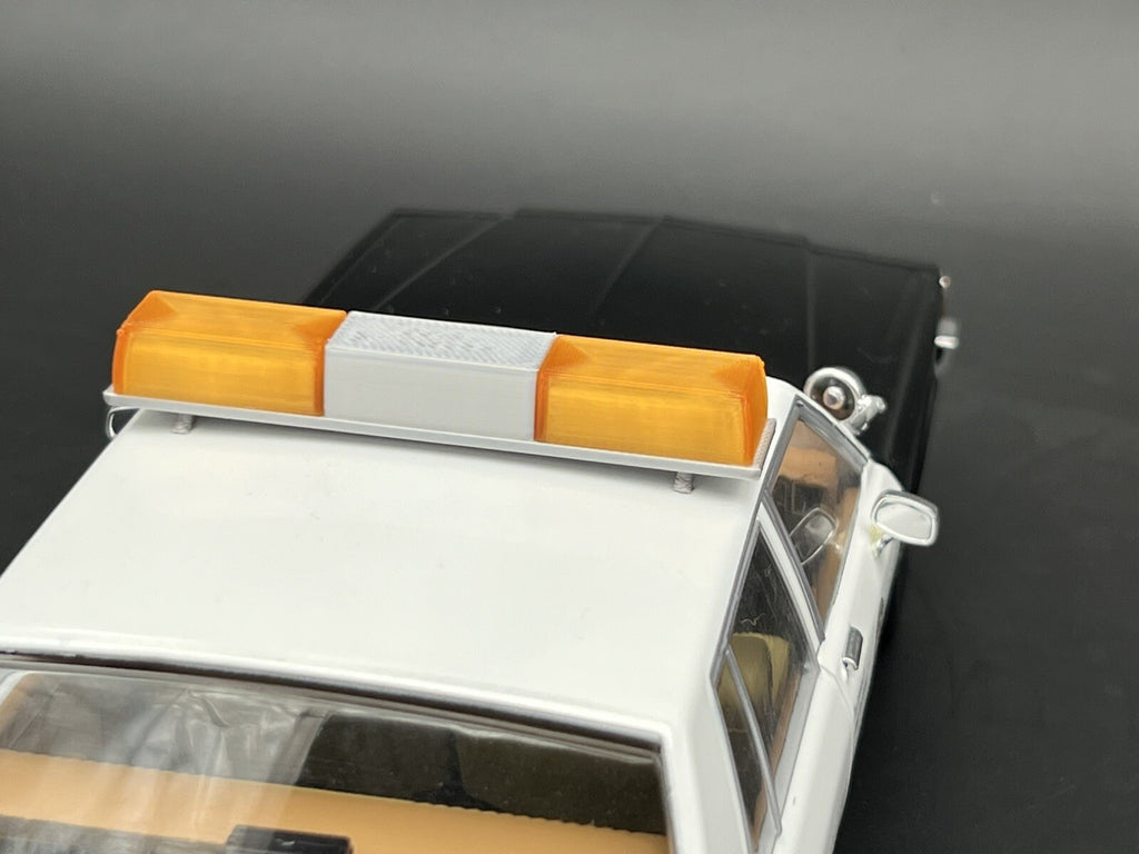 1/18 Scale Model Amber Federal Twinsonic Lightbar Tow Work Truck Security 1821A3