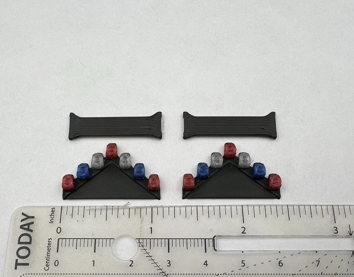 2 Pack 1/43 Blue Red Vector Vision Lightbar CHP California Highway Patrol Police1