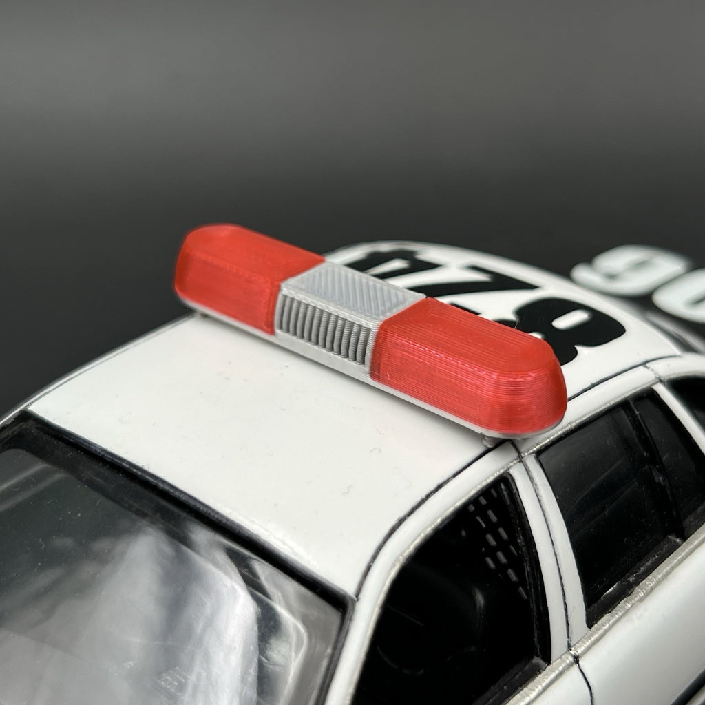 2-pack 1/43 Scale Model Red Amber Whelen 80H 90H 8000 Lightbar Police Fire13