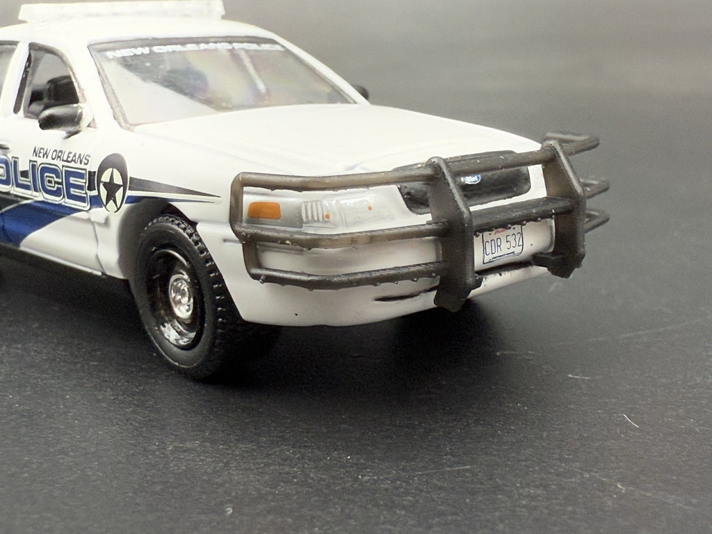 2 PACK 1/64 Scale Go Rhino Wrap Around Push Bumper Pushbar For Crown Vic Police4