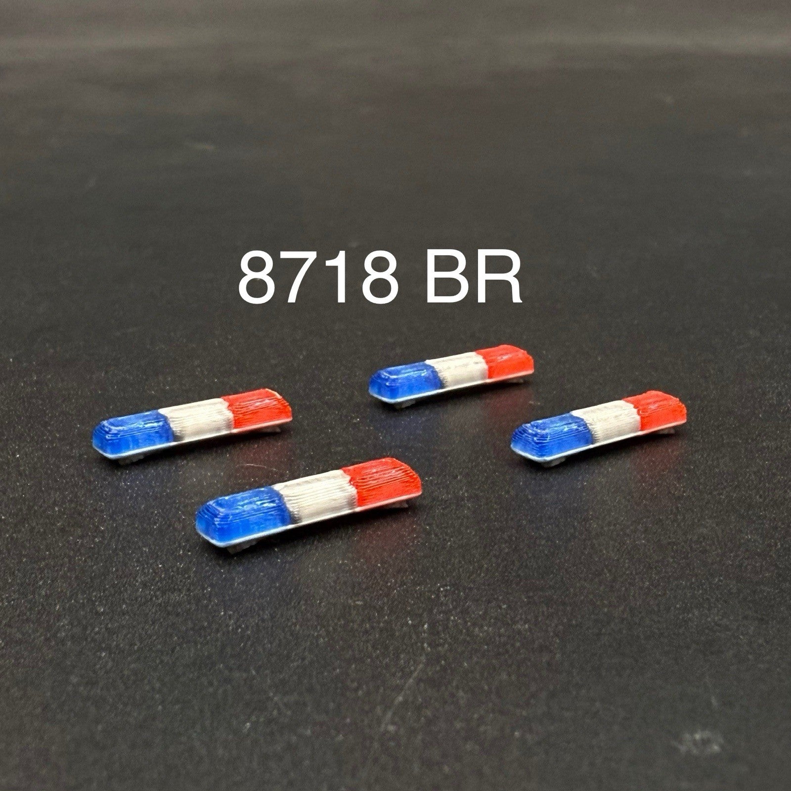 4 Pack 1/87 HO Smith Wesson 8000 8780 8880 8980 Lightbar Blue Red Police Sheriff0