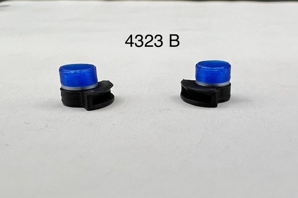 2 Pack 1/43 Vintage Blue Beacon With Siren Speaker Lightbar Police0