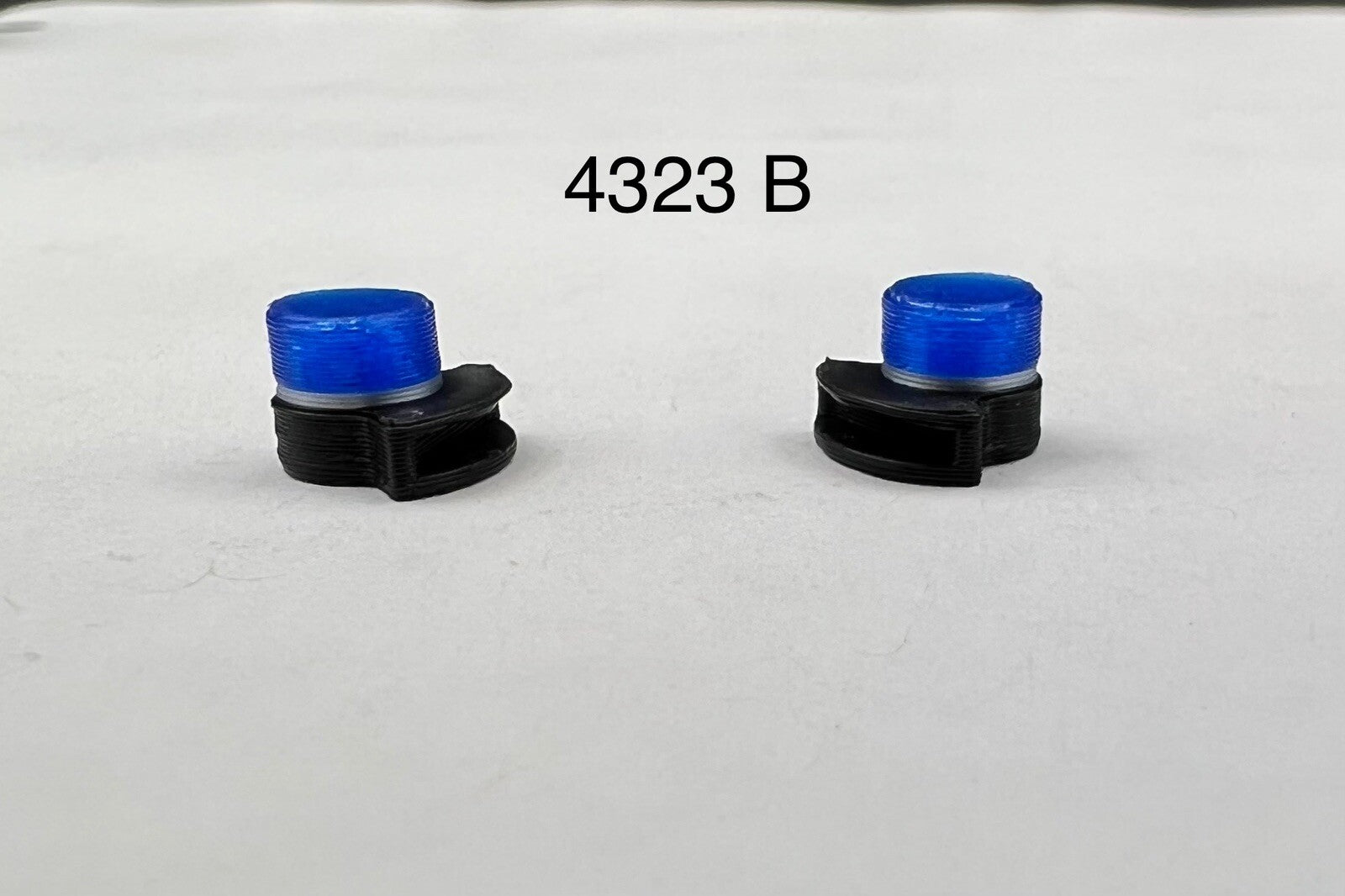 2 Pack 1/43 Vintage Blue Beacon With Siren Speaker Lightbar Police0