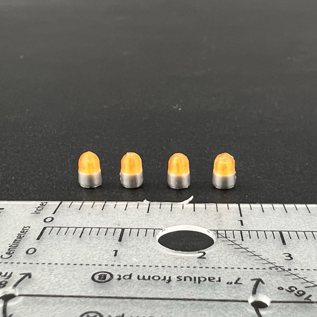 4 Pack 1/64 Vintage Amber Yellow Beacon Ray Lightbar Fire Ambulance Tow Work10