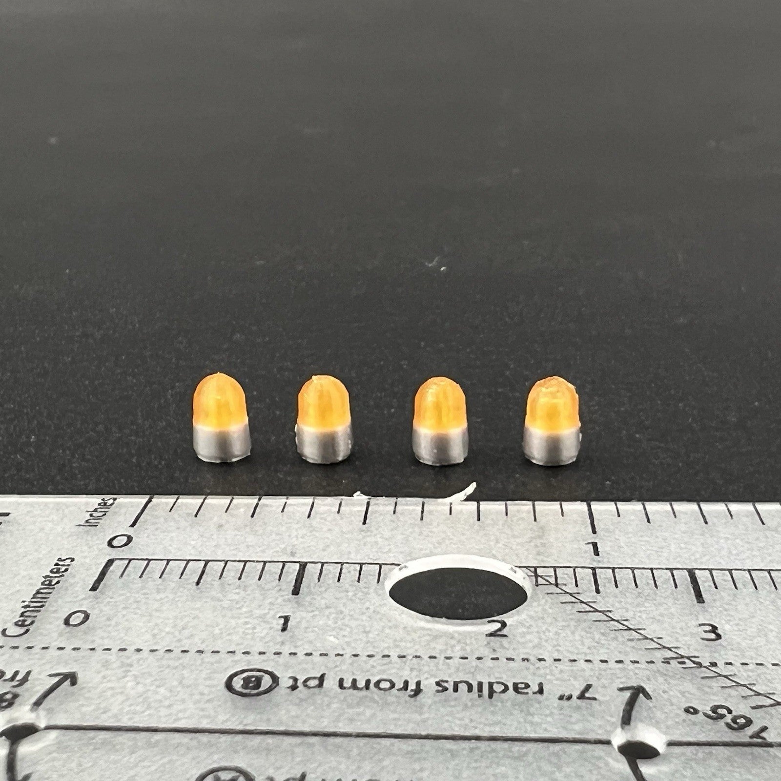 4 Pack 1/64 Vintage Amber Yellow Beacon Ray Lightbar Fire Ambulance Tow Work10