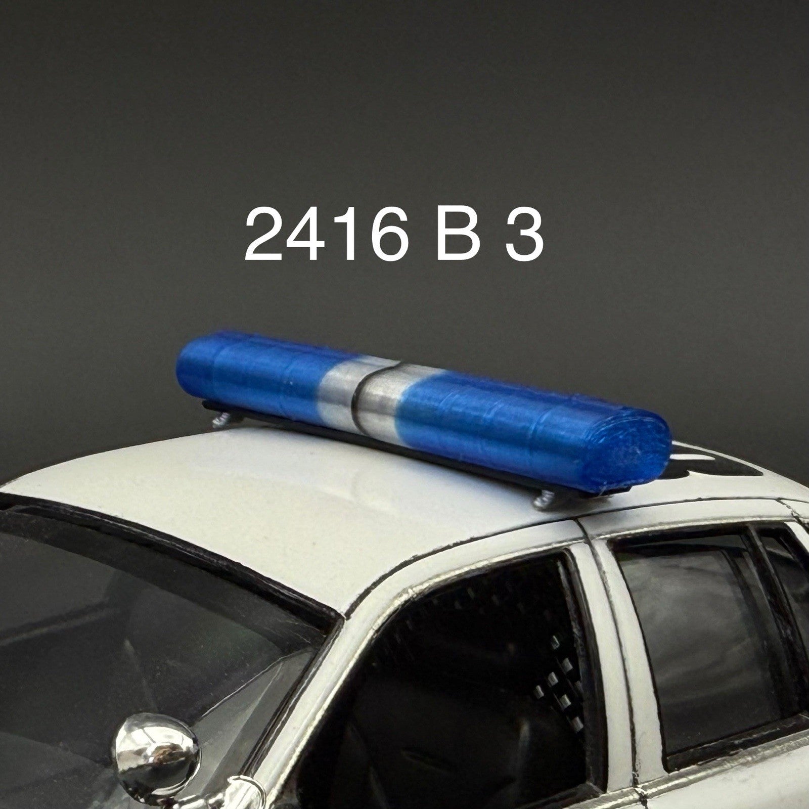 1/24 1/25 LED Ready AeroDynic Blue Clear Lightbar Police Sheriff State Trooper0