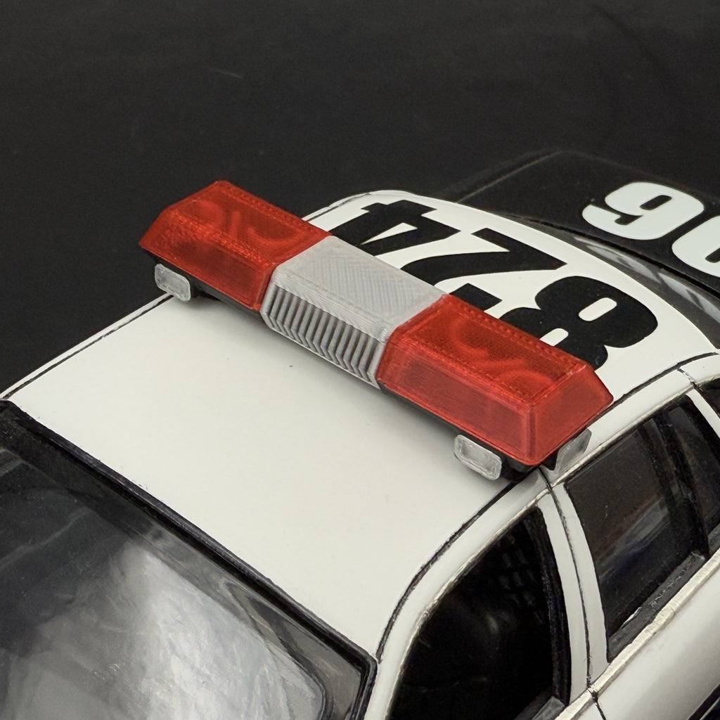 1/18 Scale Red Chrome Streethawk Lightbar New York Police Sheriff Fire2