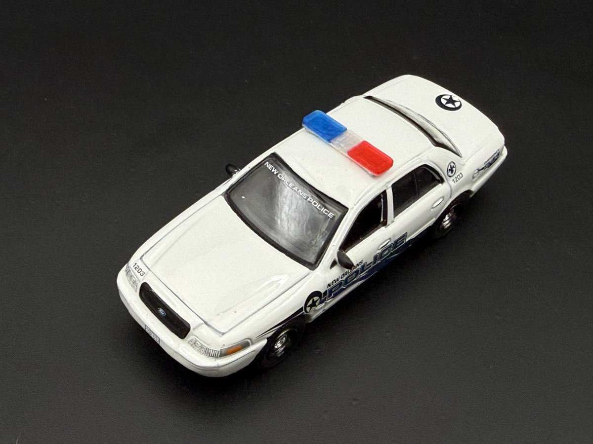 2-Pack 1/64 Scale Model Blue Clear Red LED Style Whelen Police Lightbar 6402BCR10
