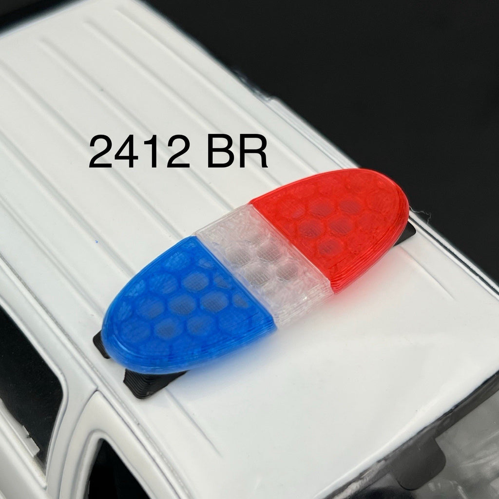 1/24 25 LED Ready Blue Red Federal Signal Arjent Lightbar Police Sheriff SUV0
