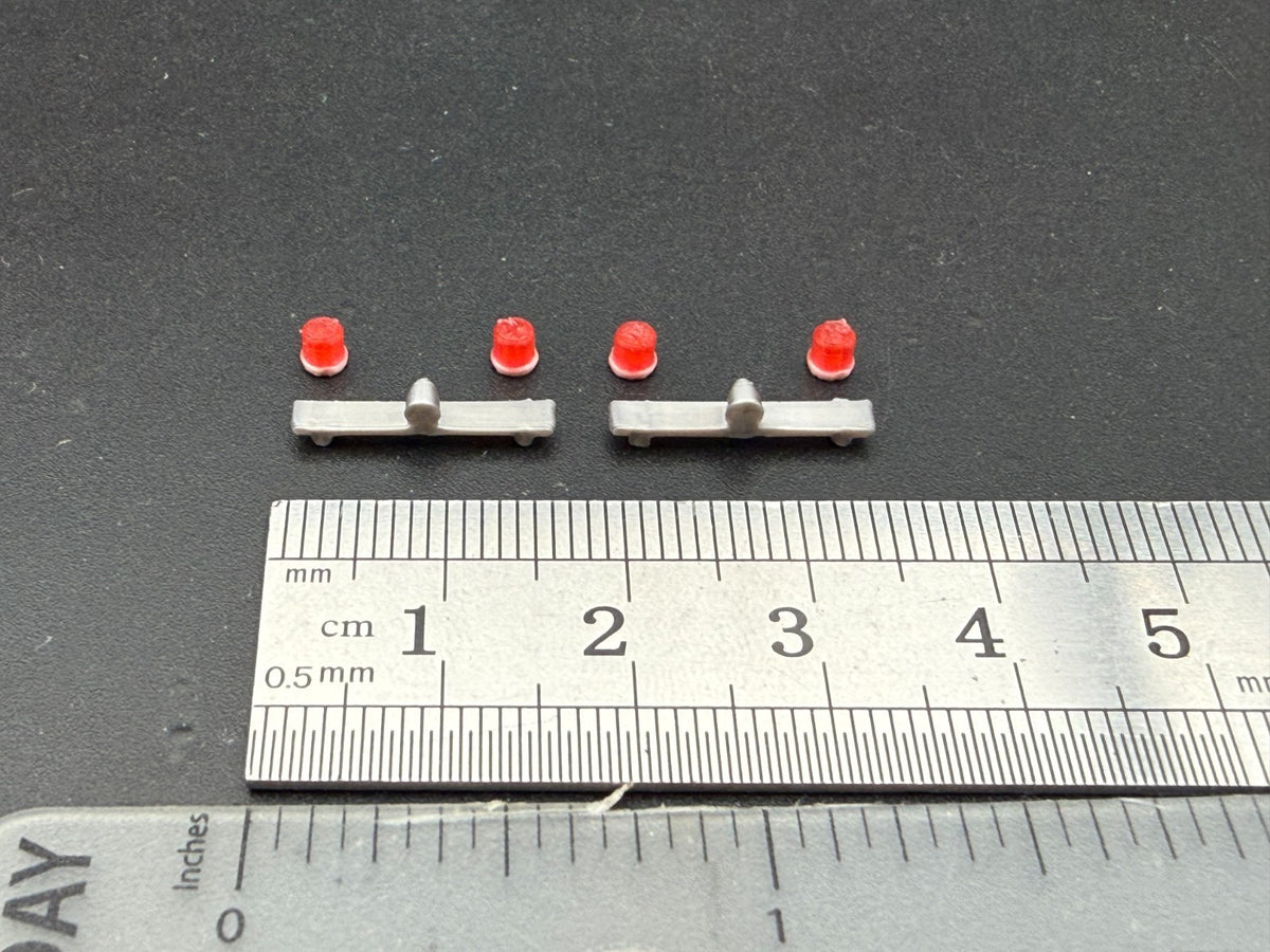 2 Pack 1/87 HO Scale Red Mars Skybolt Beacon Lightbar Speaker Police 8717R1