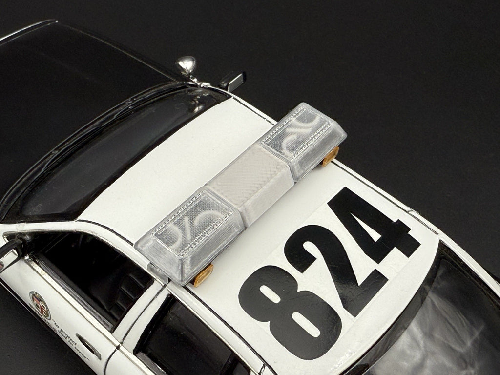 1/24 25 Scale Clear Chrome Streethawk Lightbar Police 246418