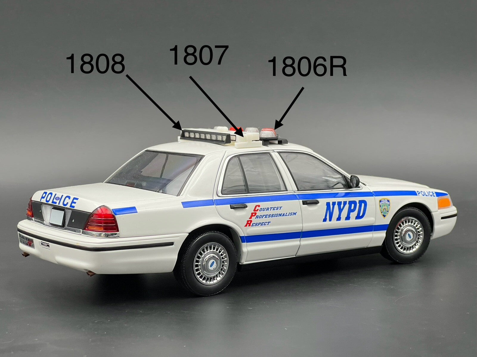1/18 NYPD Highway Patrol Style High Riser Lightbar New York Police Sheriff Car5