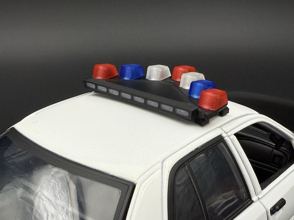 1/18 Scale Model LED Ready CHP PSP Federal Vector Lightbar Police Car 1837 BR39