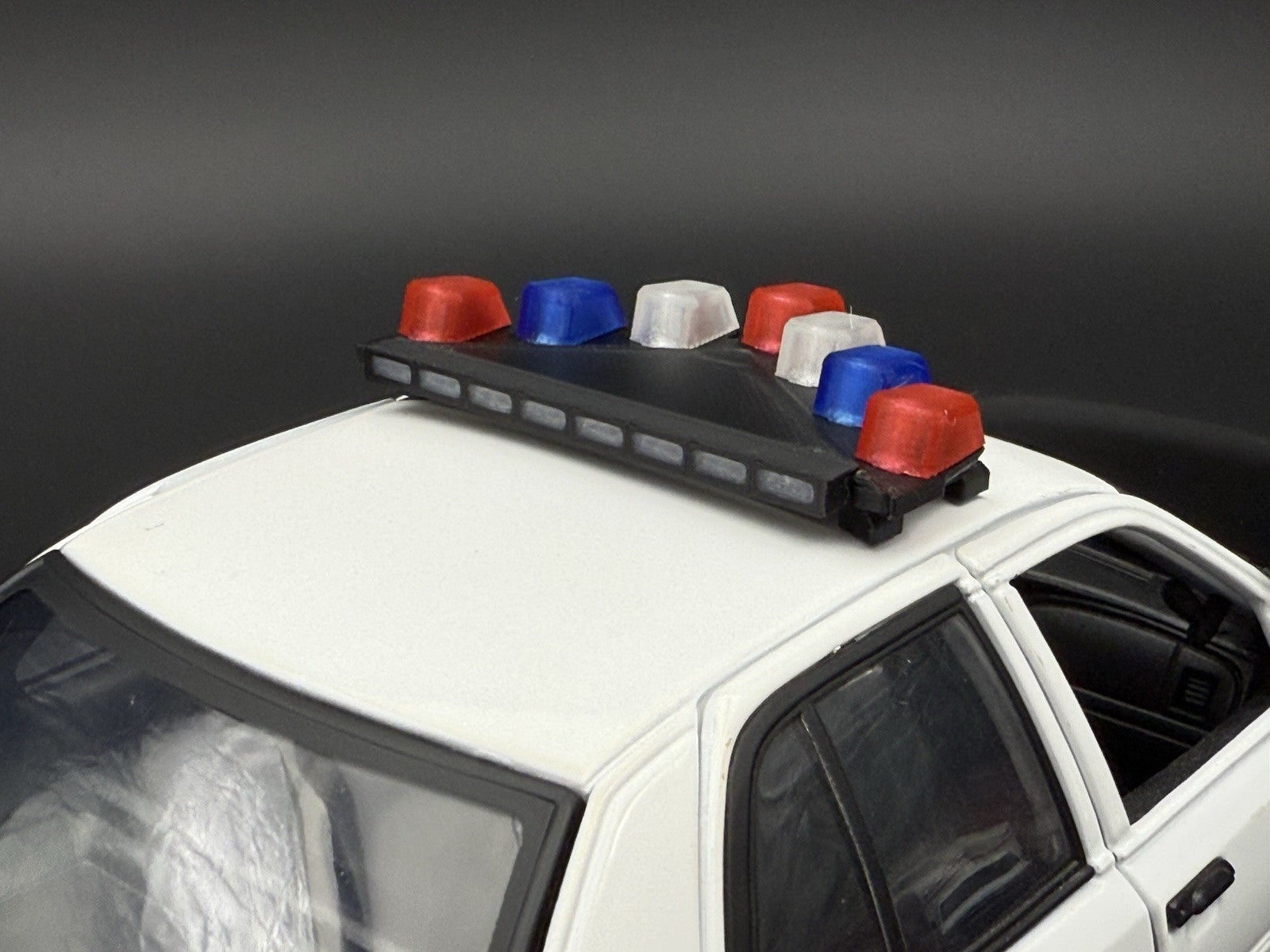 1/18 Scale Model LED Ready CHP PSP Federal Vector Lightbar Police Car 1837 BR39