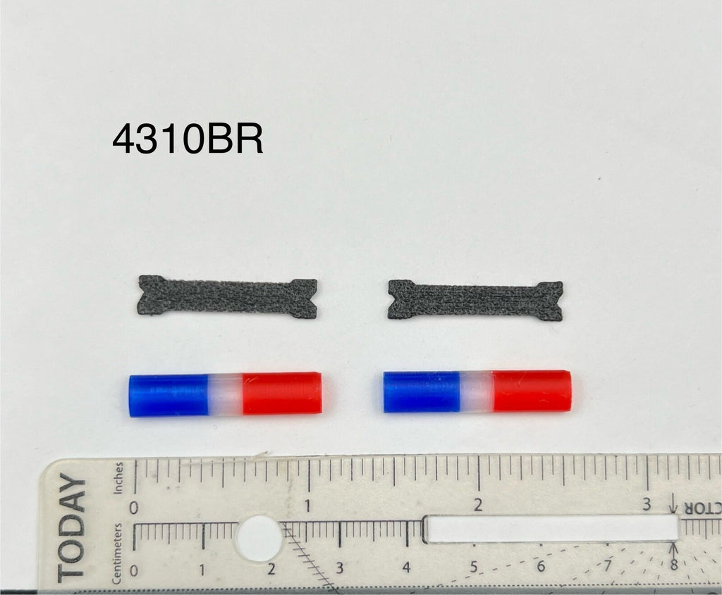 2 Pack 1/43 O Scale Red Chrome Aerodynic Lightbar Police Fire 4310R Chrome1