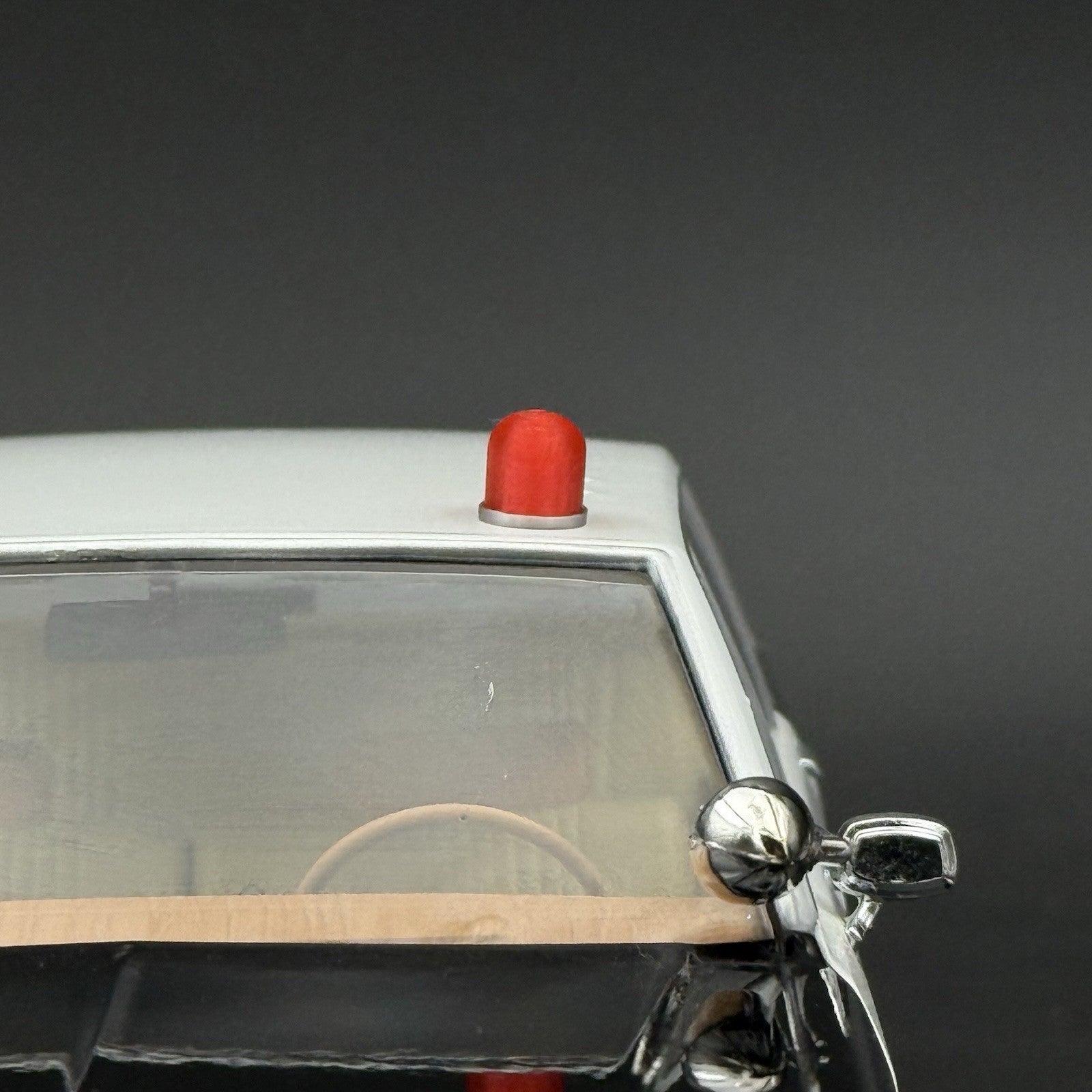 2 Pack 1/18 LED Ready Red Fire Ball Teardrop Beacon Kojak Starsky Hutch Police3
