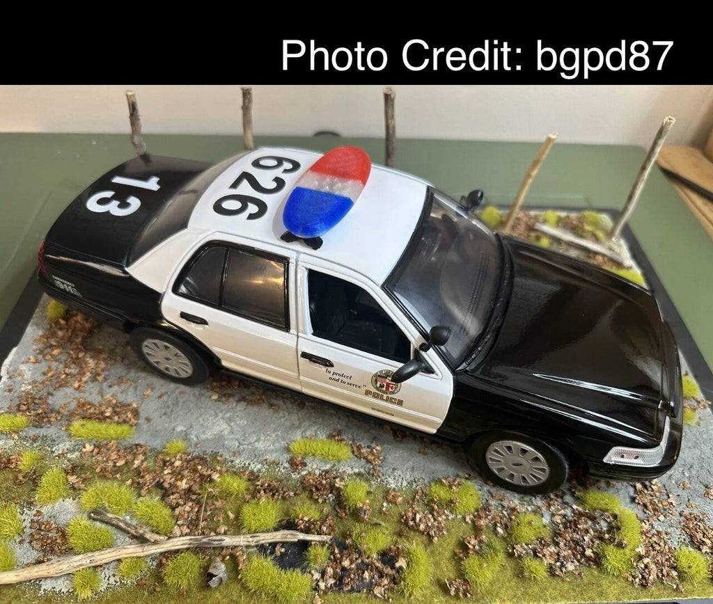 1/18 Scale Model LED Compatible Blue Red Federal Arjent Lightbar Police 1804BR1
