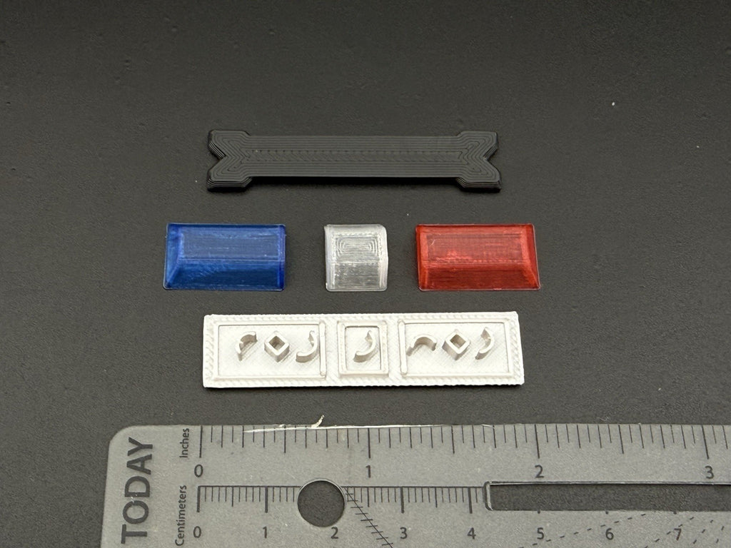 1/24 1/25 Scale Model Blue Clear Red Code 3 LP6000 Lightbar Police 2411ClearBR1