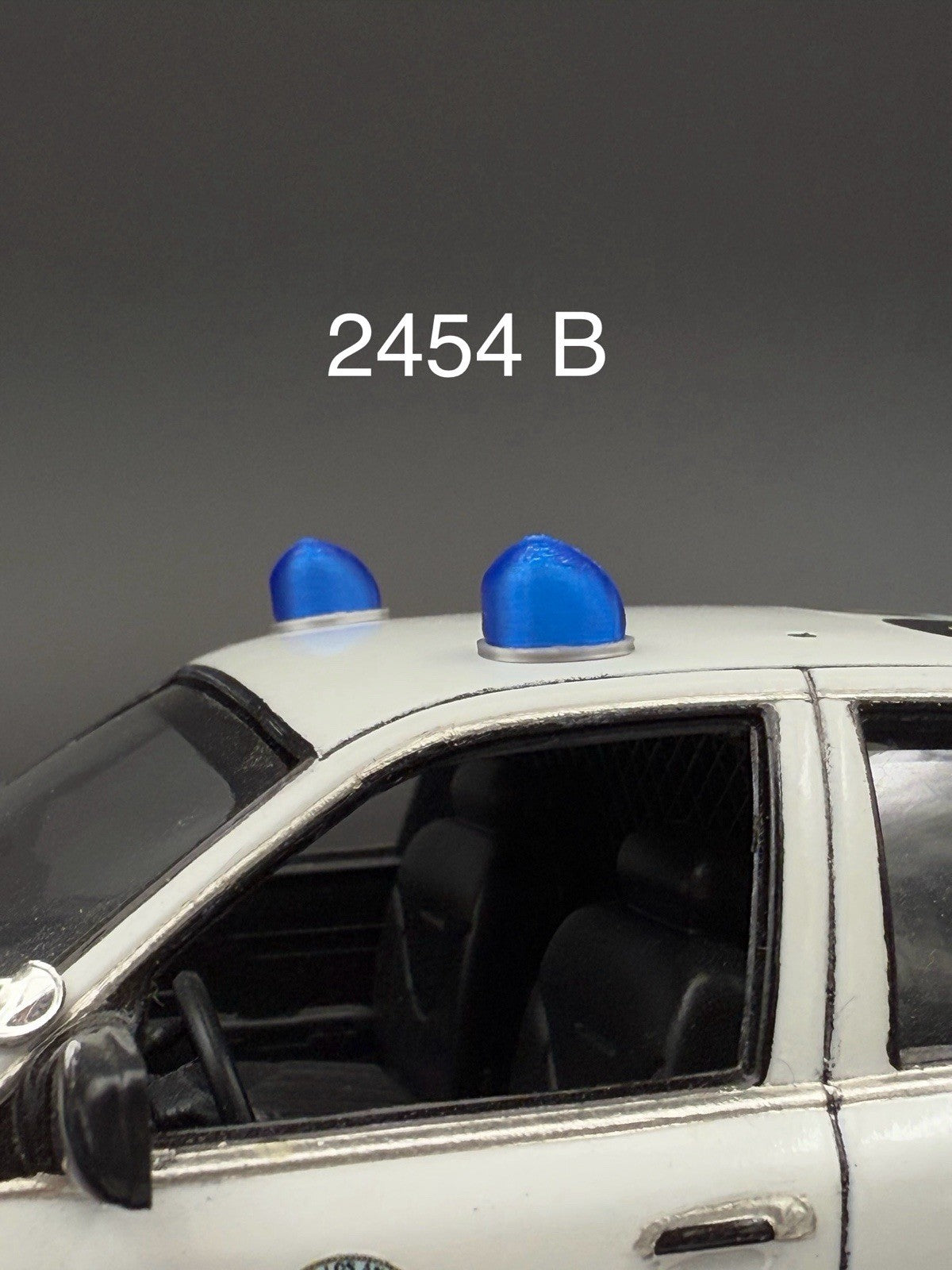 2Pack 1/24 25 LED Ready Blue Fire Ball Teardrop Beacon Kojak Police0