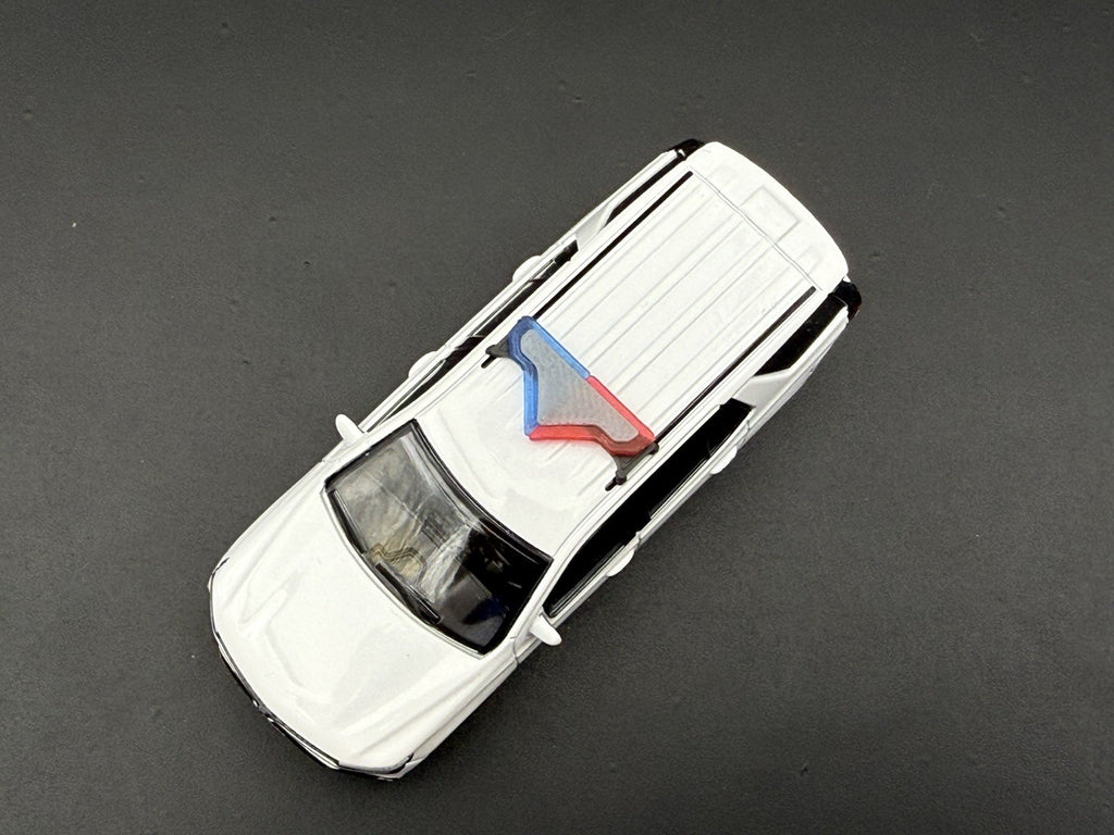 2-Pack 1/64 Scale Model Federal Valor Blue Red Lightbar Police Car 6401BR6