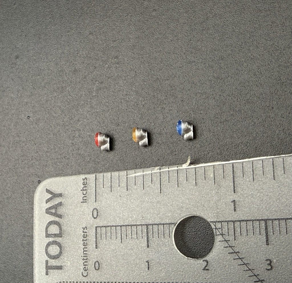 3 Pack 1/64 Scale Model Blue Red Amber PAR Round Deck Light Police 6460 CHP2