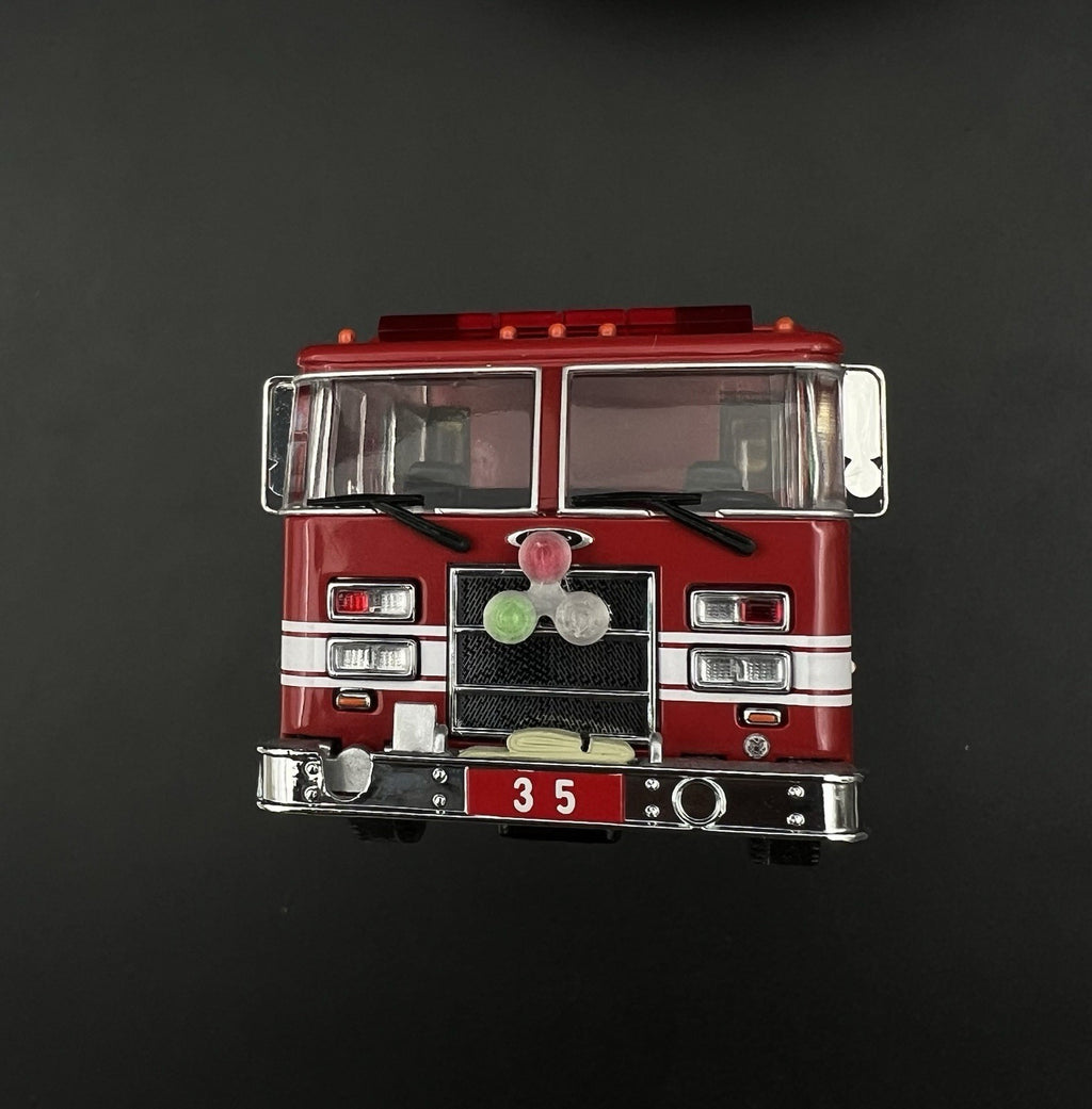 2 Pack 1/64 Roto Ray Green Clear Red Code 3 Fire Truck Engine Chicago Illinois6