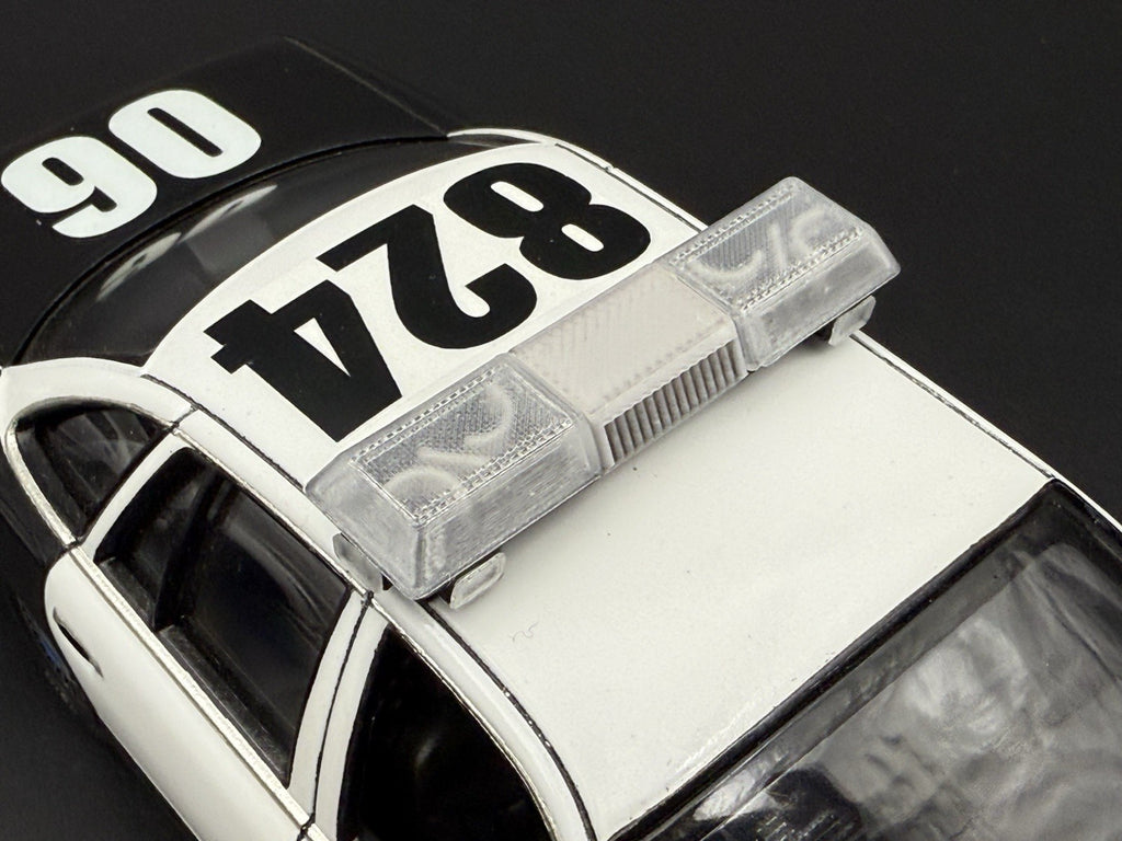 1/24 25 Scale Clear Chrome Streethawk Lightbar Police 24647