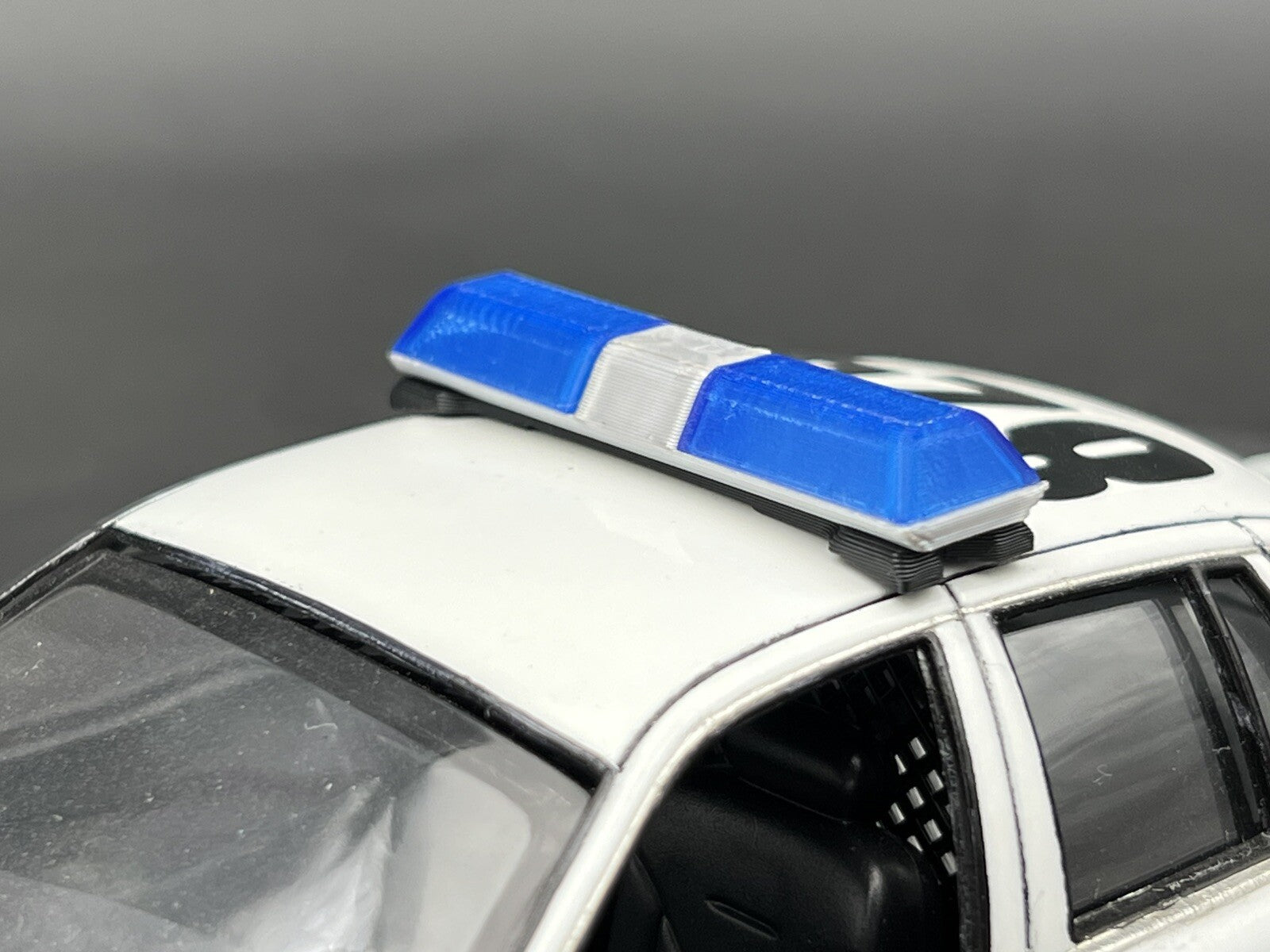 1/24 25 27 Blue Chrome Code 3 LP6000 Lightbar W/ Internal Lens Police Sheriff3