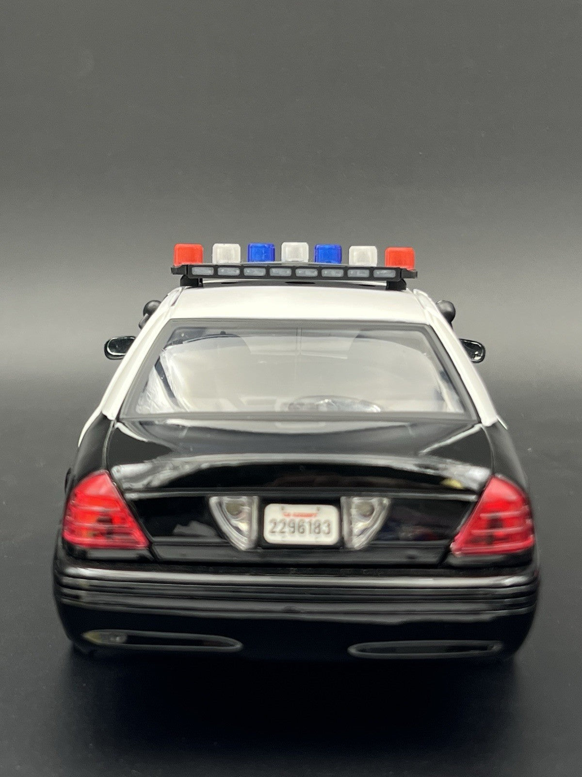 1/18 LED Ready Blue Red Federal Signal Vector Vision Lightbar Police Car LVMPD8