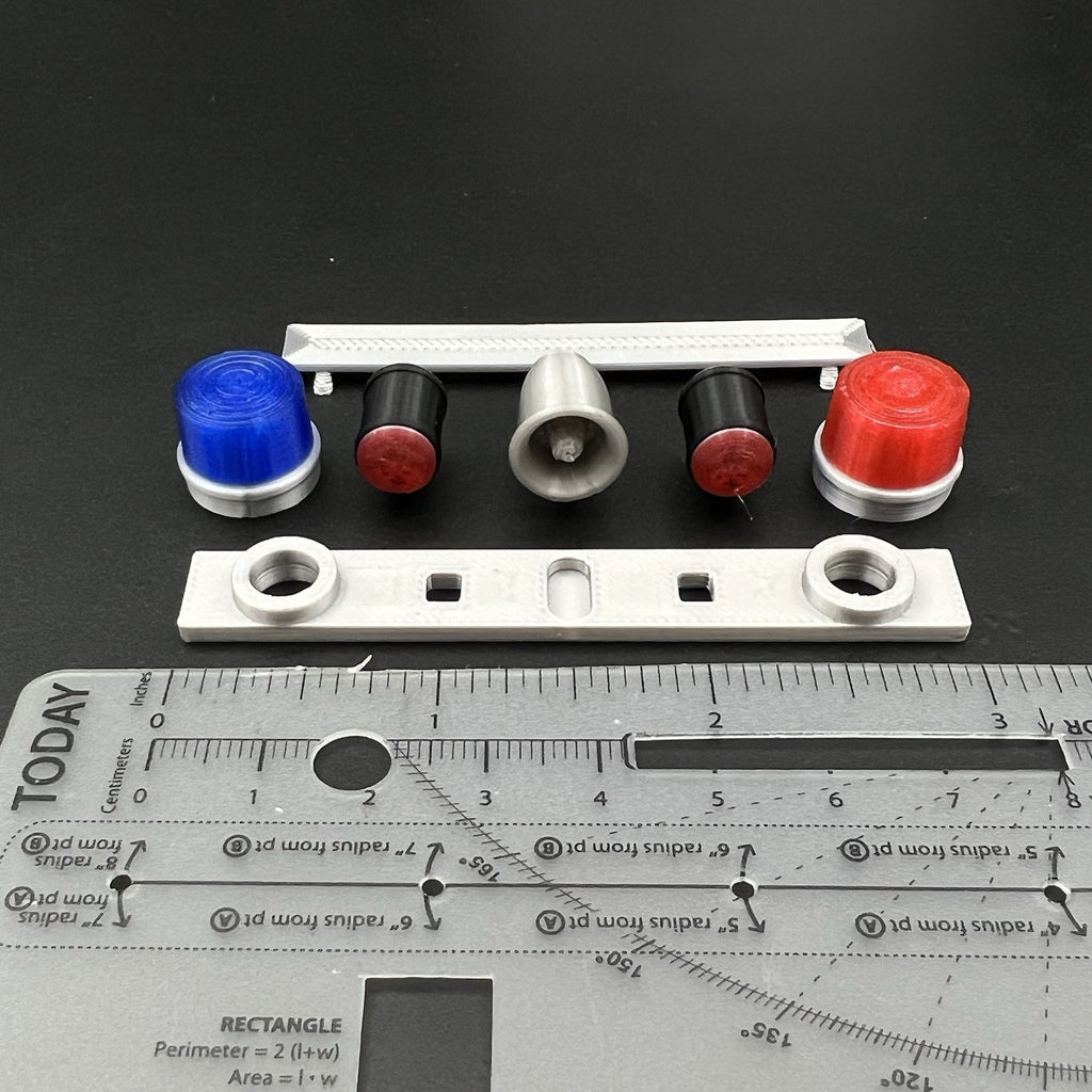 1/18 Blue Red Mars Skybolt Beacon Lightbar Siren Speaker Police Sheriff Fire3