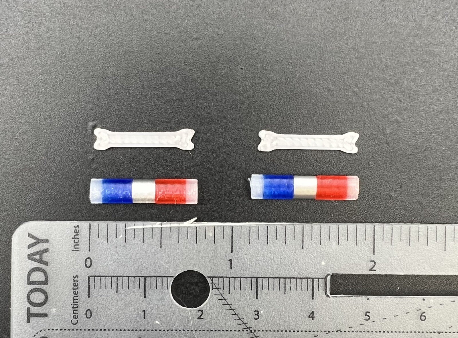 2 Pack 1/64 Blue Clear Red Chrome Federal Signal Aerodynic Lightbar Police1