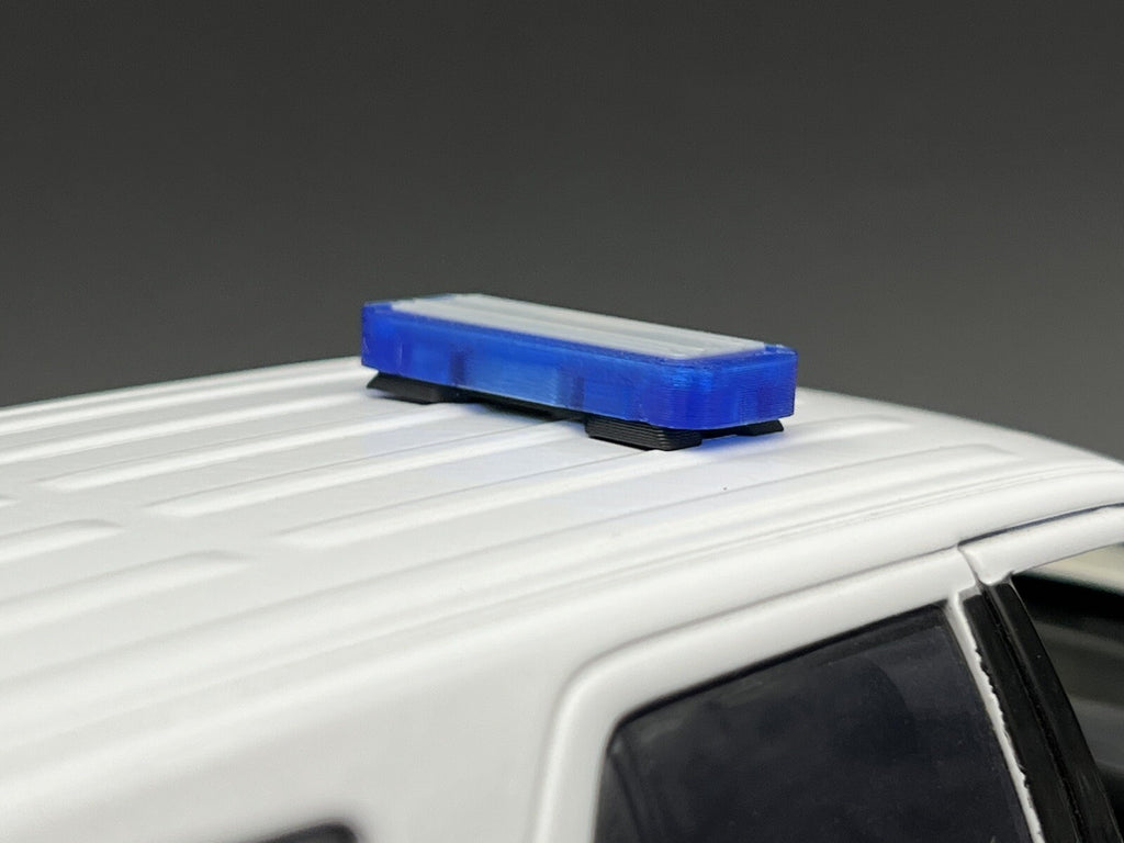 1/18 Mini Whelen Edge Lightbar Blue Red Clear Gray Top Cover Police Sheriff Fire11