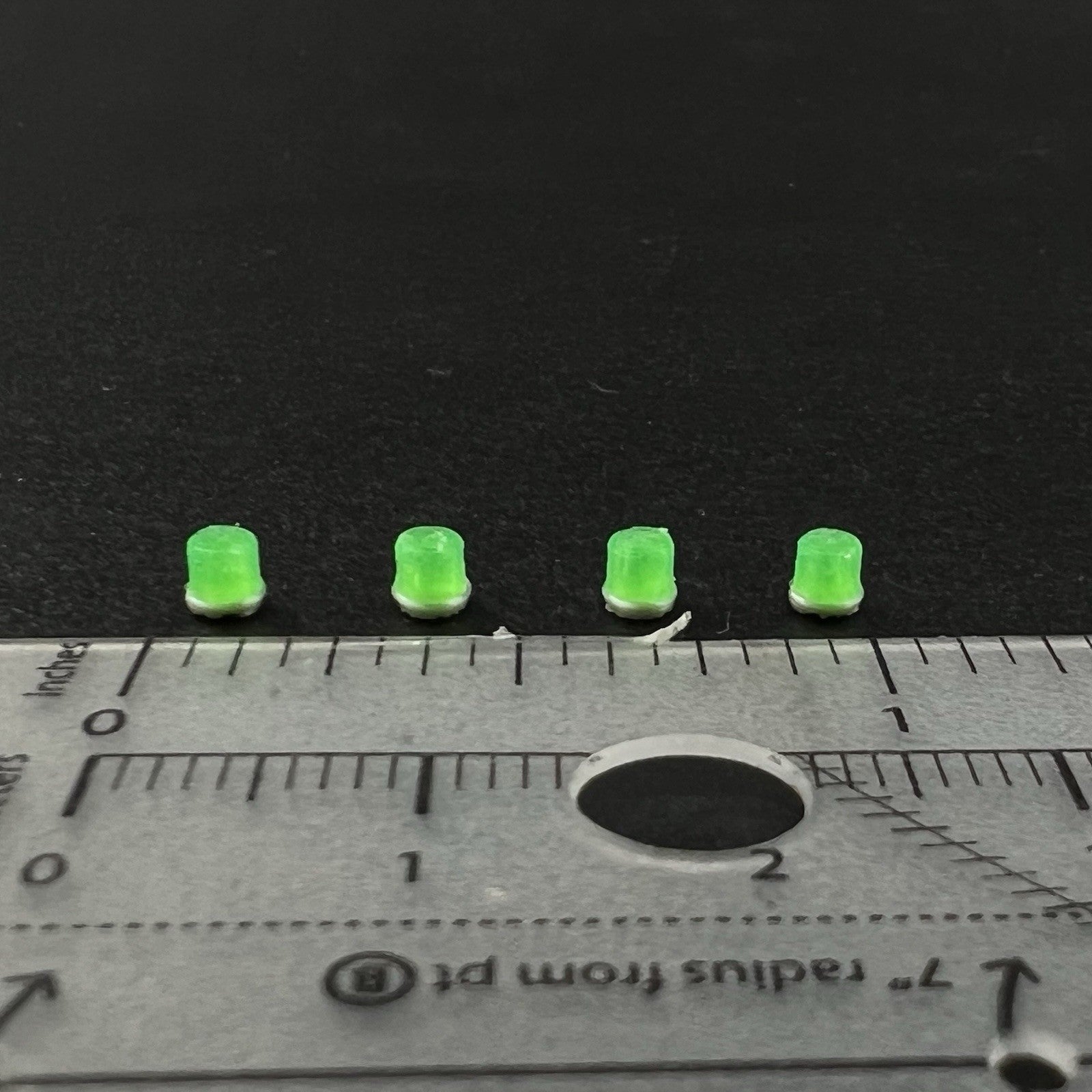 4 Pack 1/87 Vintage Green Beacon Strobe Lightbar Work Truck Fire Command Post2