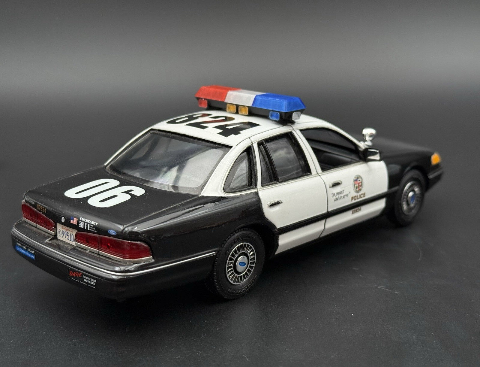 1/24 25 Scale Blue Red Clear Streethawk XL Lightbar Police 2464BRClearXL10
