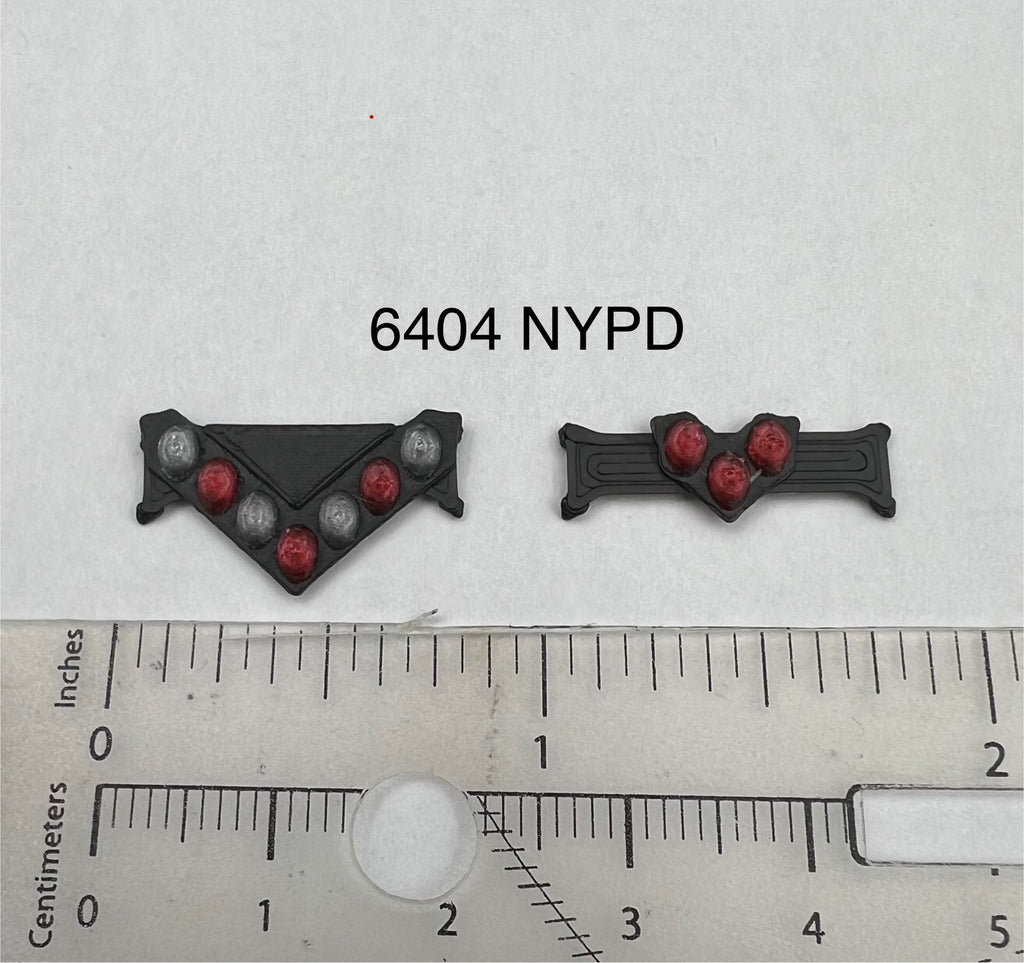 2 Pack 1/64 NYPD Red Federal Signal Vision SLR Lightbar Greenlight Police Car0