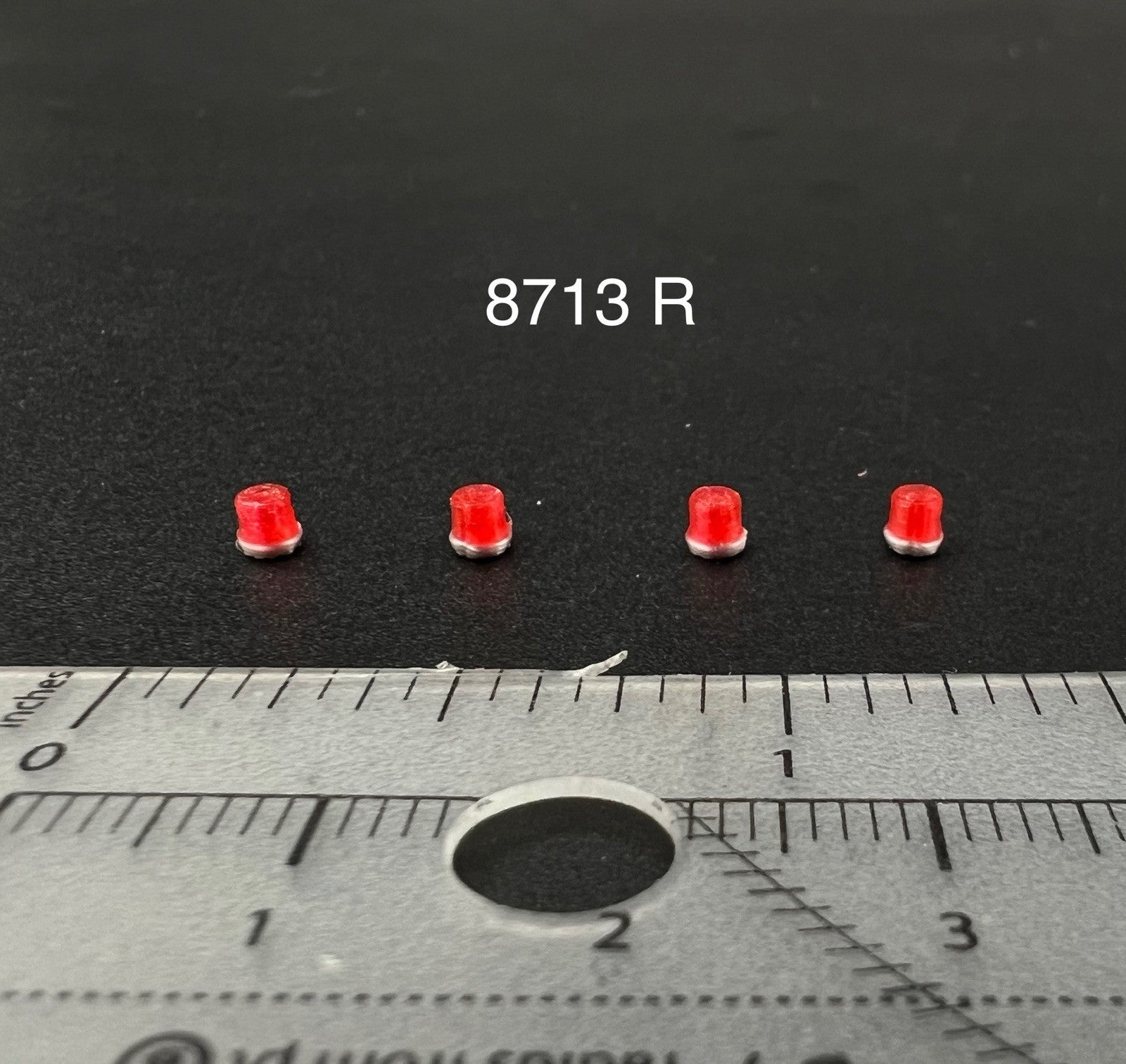 4-Pack 1/87 HO Scale Model Vintage Red Beacon Lightbar Michigan Police 8713R0