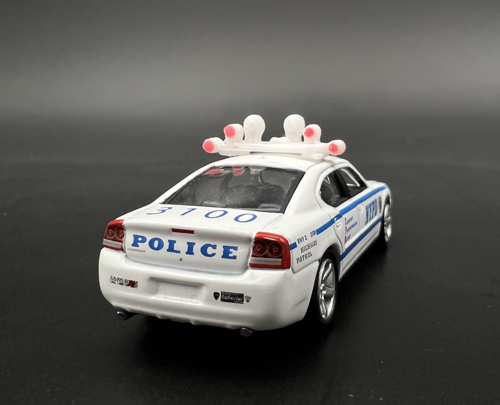 1/64 NYPD Highway Patrol (Down) Vintage High Riser Lightbar New York Police6