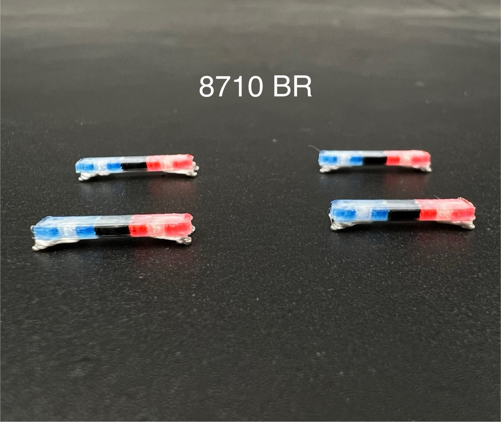 4 Pack 1/87 HO Edge Lightbar Blue Red Police Sheriff Highway Patrol SUV Car0