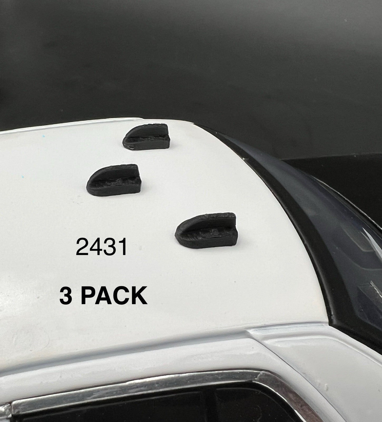 3-Pack 1/24 25 Scale Model Shark Fin Antenna LAPD Style Los Angeles Police 24310