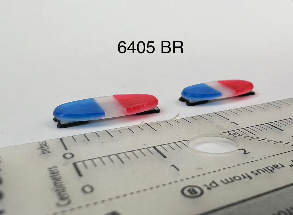 2 Pack 1/64 Blue Red Federal Signal Arjent Lightbar Greenlight Police Car0