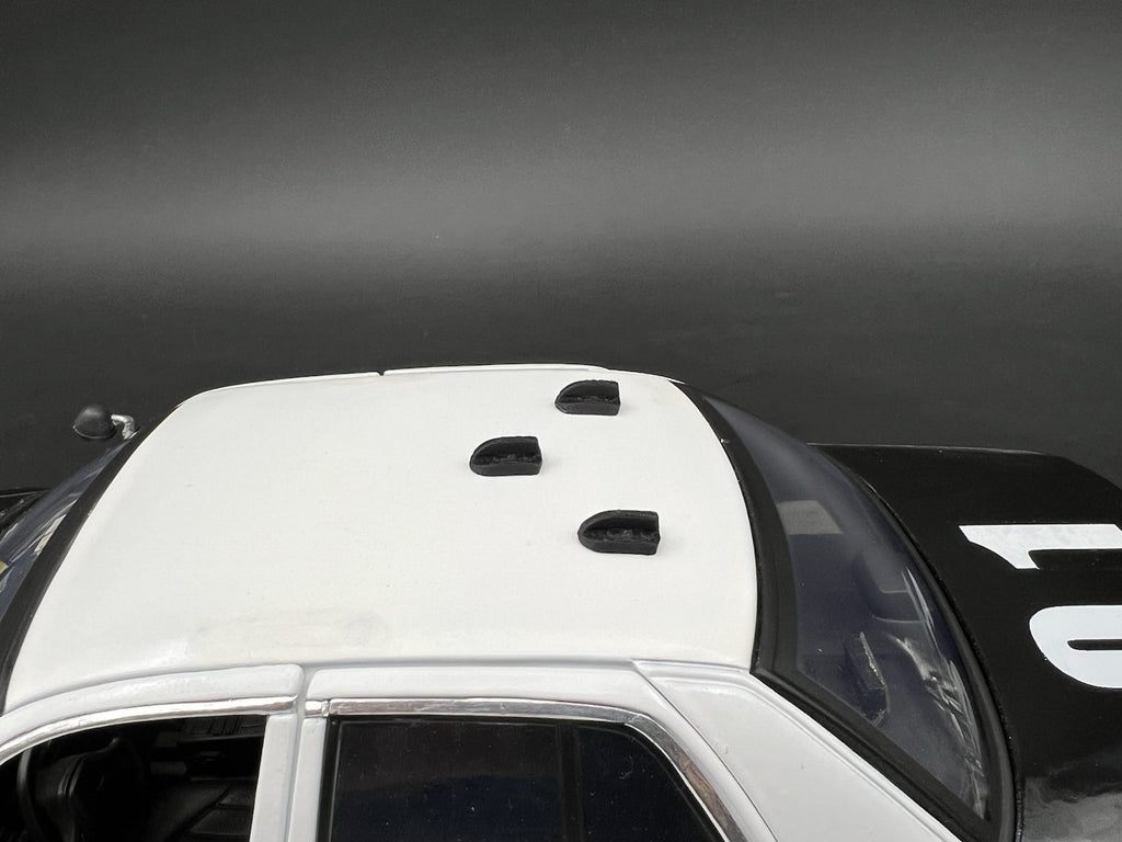 3-Pack 1/24 25 Scale Model Shark Fin Antenna LAPD Style Los Angeles Police 24313